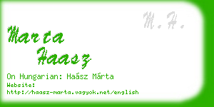 marta haasz business card