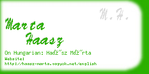 marta haasz business card